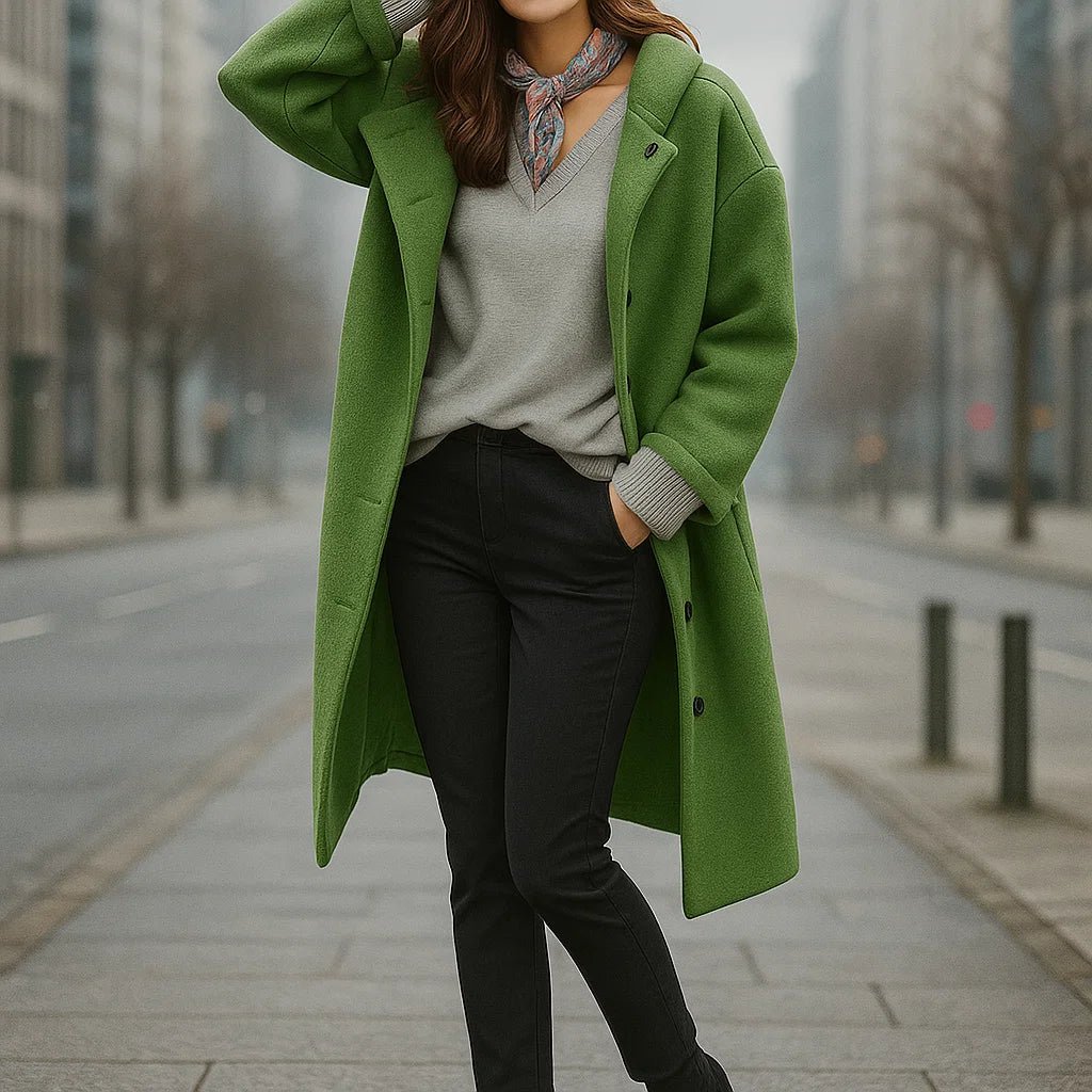 Averie – Elegancki Wełniany Płaszcz Damski - vivano - warszawa