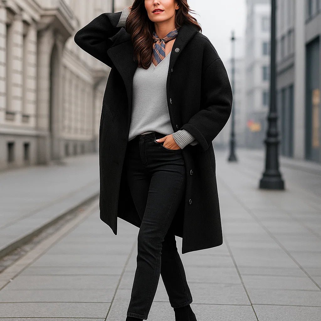 Averie – Elegancki Wełniany Płaszcz Damski - vivano - warszawa