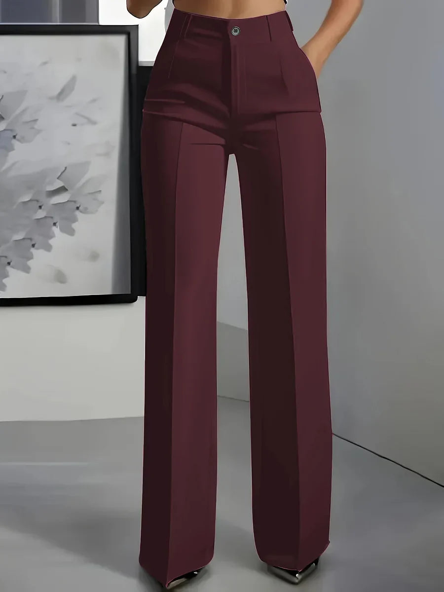 Spodnie Damskie Talia Wysoka | Stretch Komfortowe, Elegancka Krój