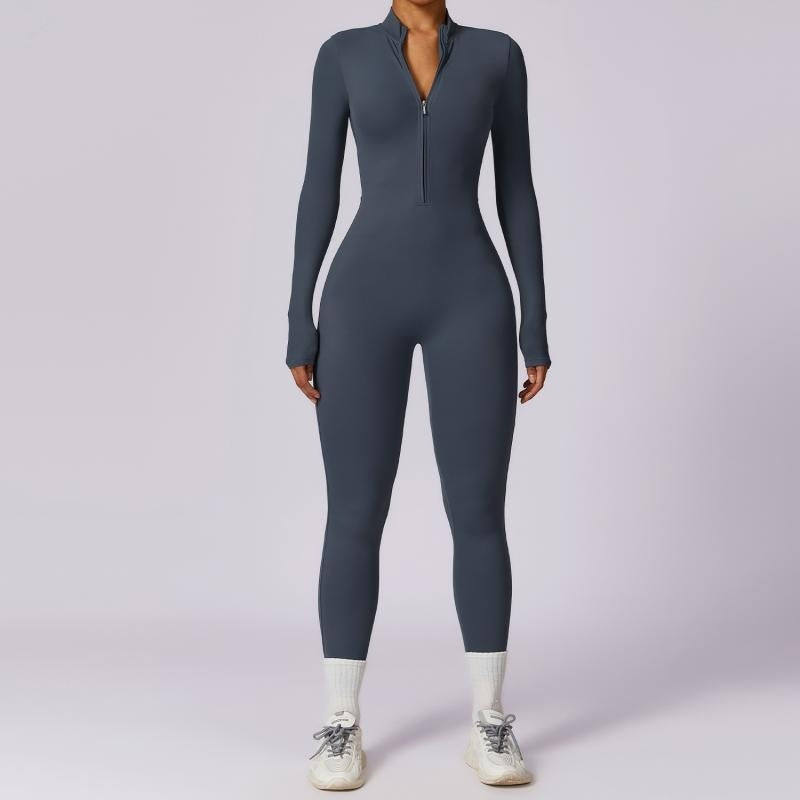 Bezszwowy sportowy kombinezon damski - stylowy - komfortowy - elastyczny - trening