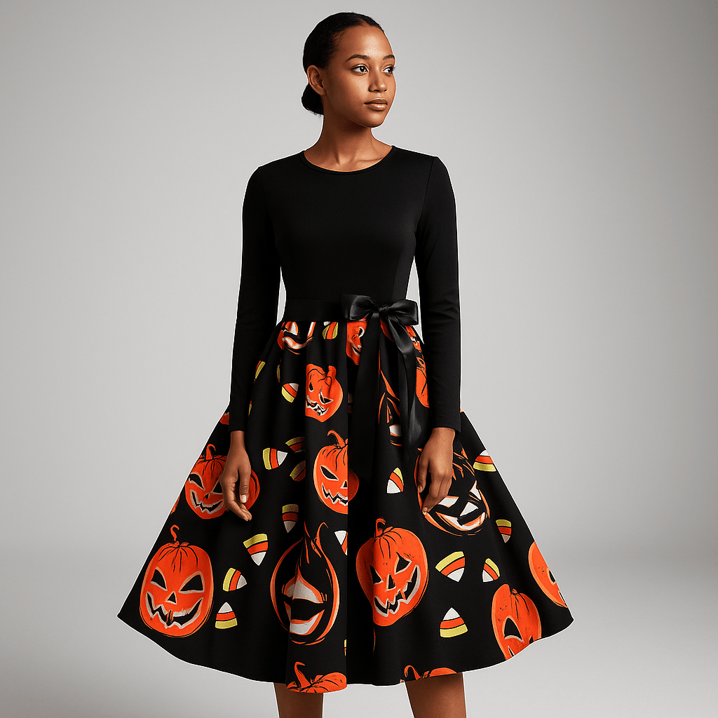 Benedetta - Komfortowa Sukienka Kostiumowa - Długi Rękaw - Elegancki Design - vivano - warszawa