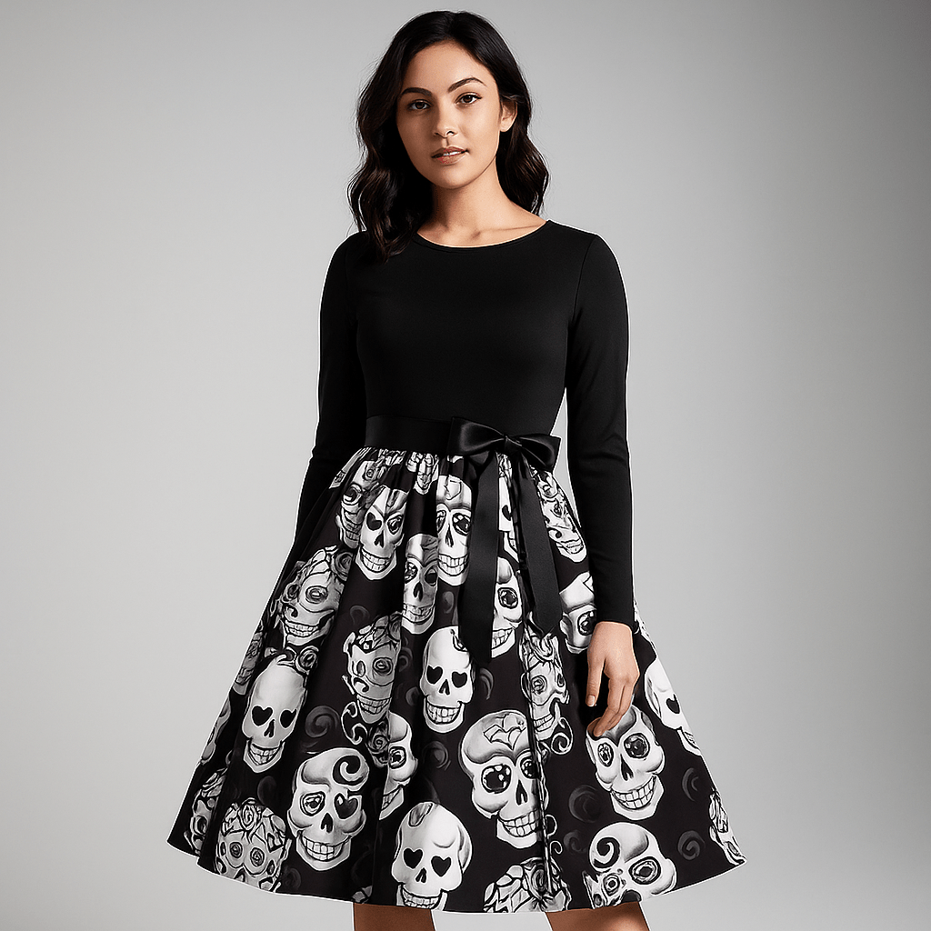 Benedetta - Komfortowa Sukienka Kostiumowa - Długi Rękaw - Elegancki Design - vivano - warszawa