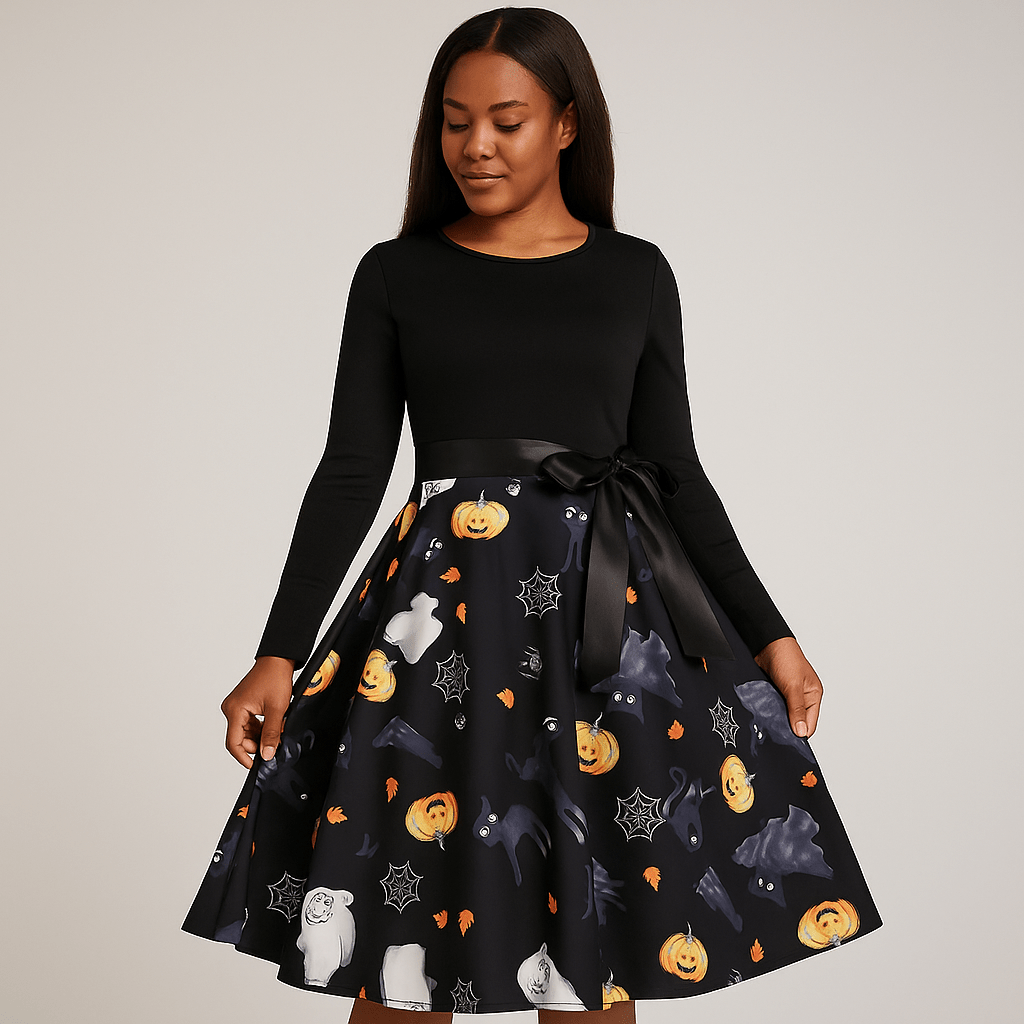 Benedetta - Komfortowa Sukienka Kostiumowa - Długi Rękaw - Elegancki Design - vivano - warszawa