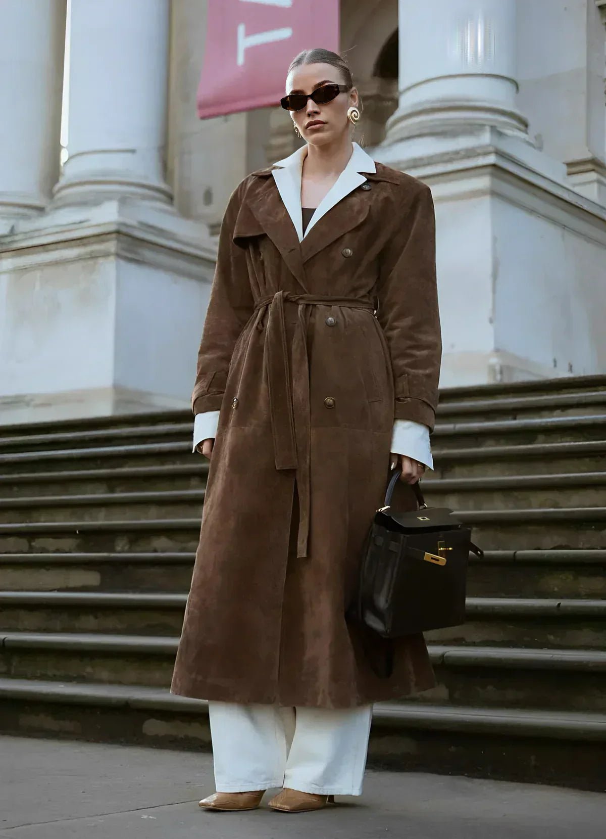 Bianca - Trencz w zamszopodobnyu - Stylowy i trwały