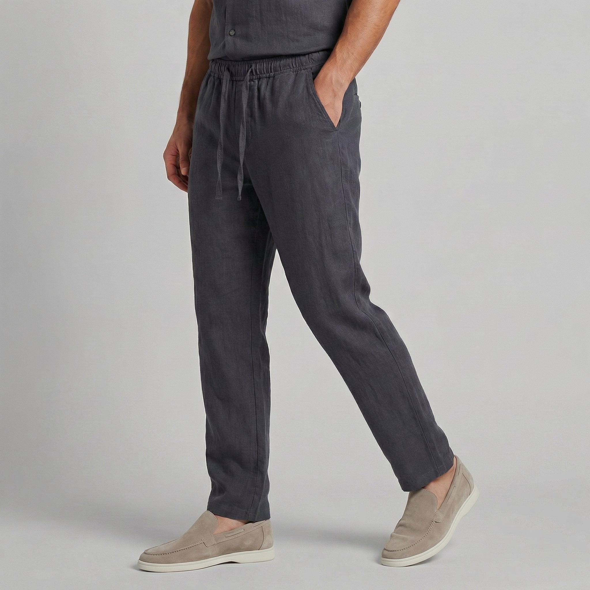 Spodnie Męskie Wide Leg Casual | Lniane, Letnie