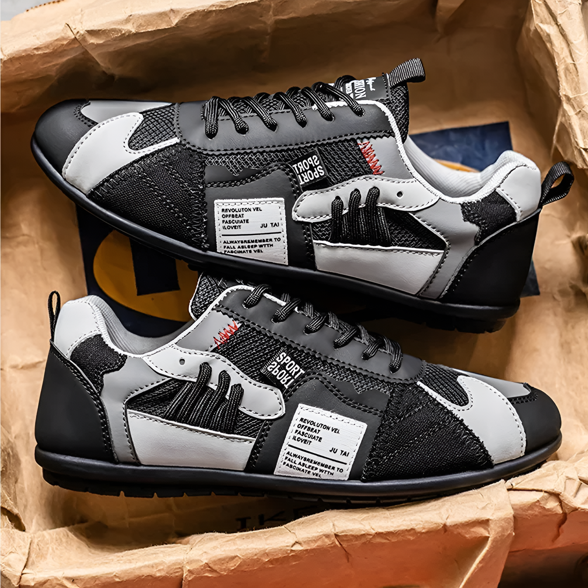 Sneakersy Sportowe | Kolorowe Bloki, Oddychające | Lekkie