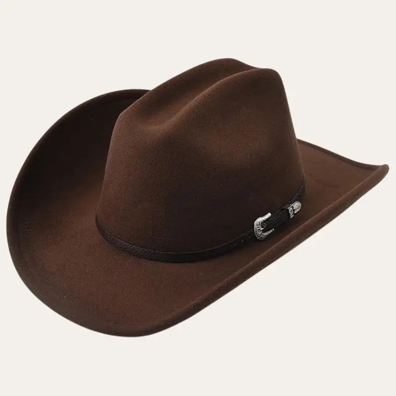 Kowbojski kapelusz | Brązowy, styl western | Bawełna