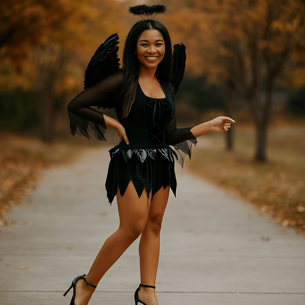 Bruna Mini Kostium - Upadły Anioł - Skrzydła - Unikalny Design - vivano - warszawa