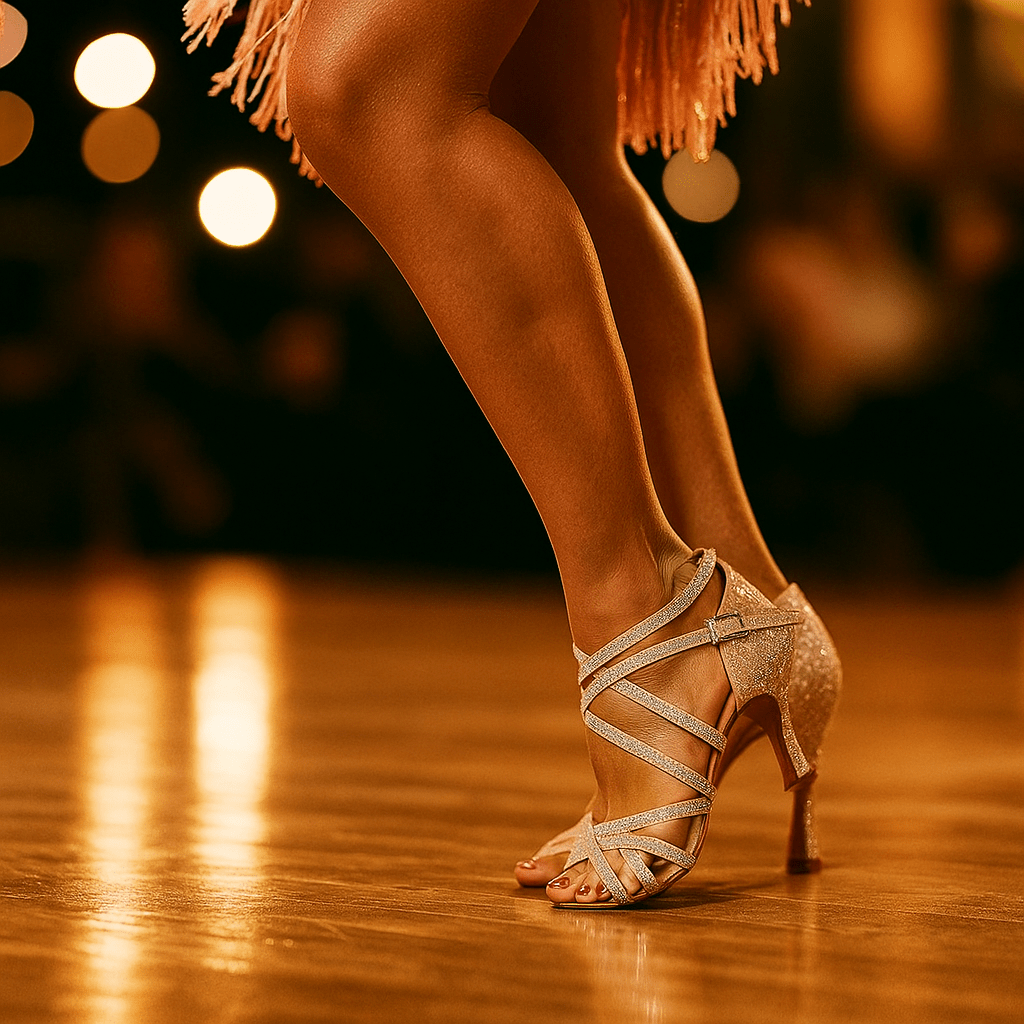 Buty salsa damskie złote z cekinami i obcasem - vivano - warszawa