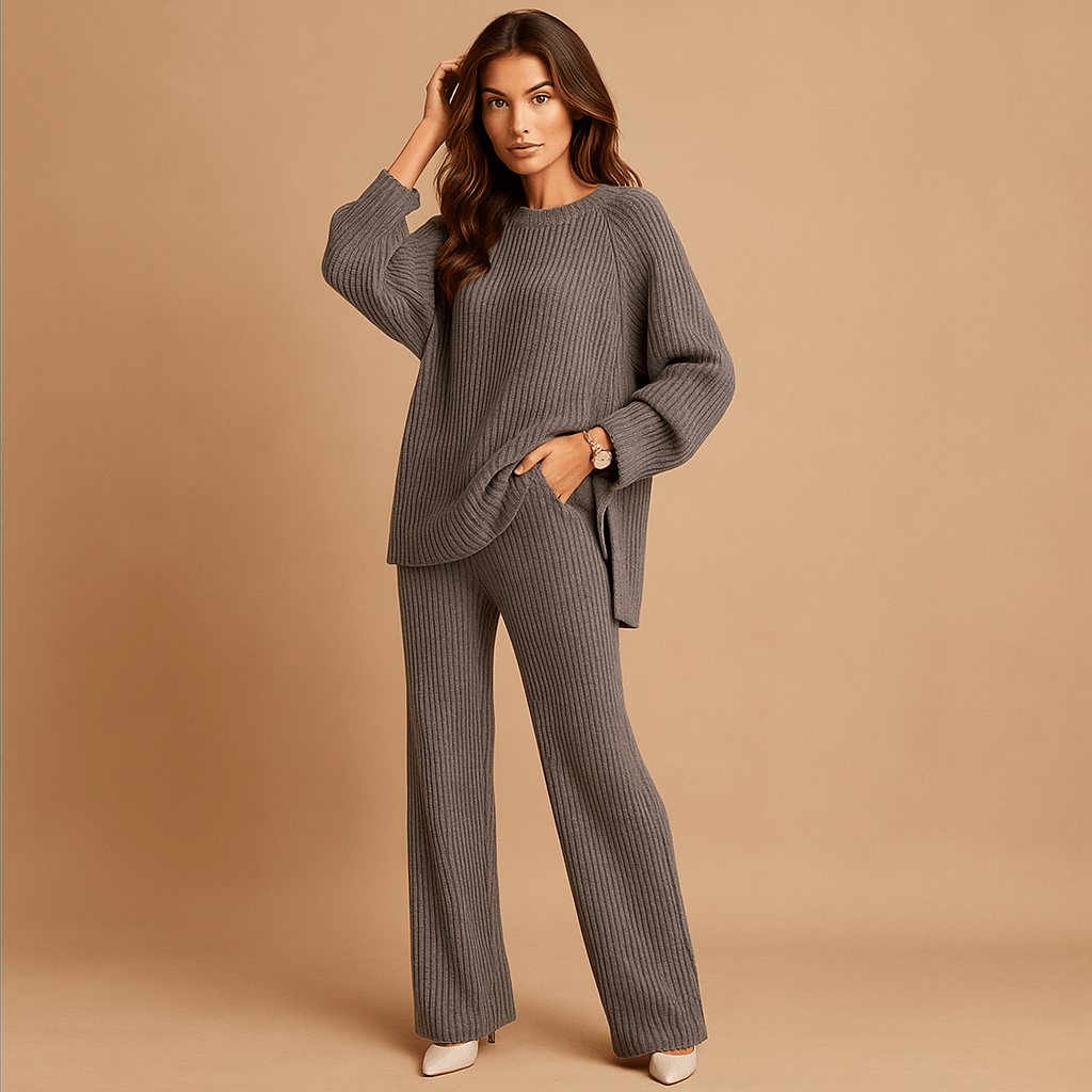 Casual zestaw z swetrem - Komfort i styl - vivano - warszawa