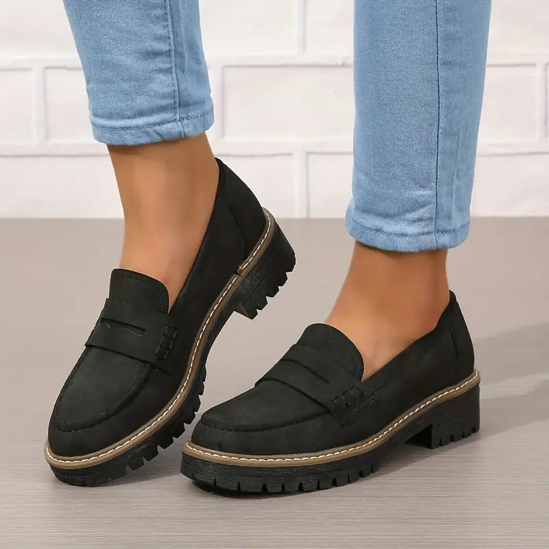 Loafersy damskie ortopedyczne | Wsparcie łuku stopy, podeszwa traktorowa