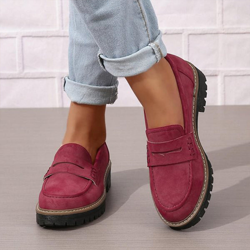 Loafersy damskie ortopedyczne | Wsparcie łuku stopy, podeszwa traktorowa