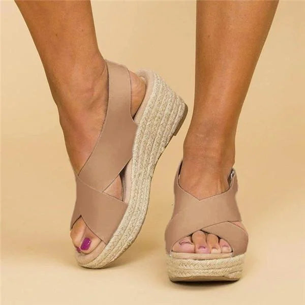 Espadryle Ortopedyczne Damskie | Klinowy Obcas, Wygoda Codziennego Noszenia