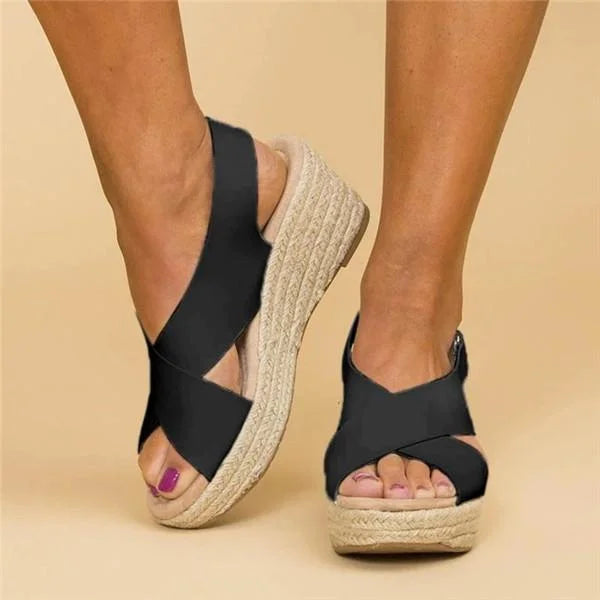 Espadryle Ortopedyczne Damskie | Klinowy Obcas, Wygoda Codziennego Noszenia