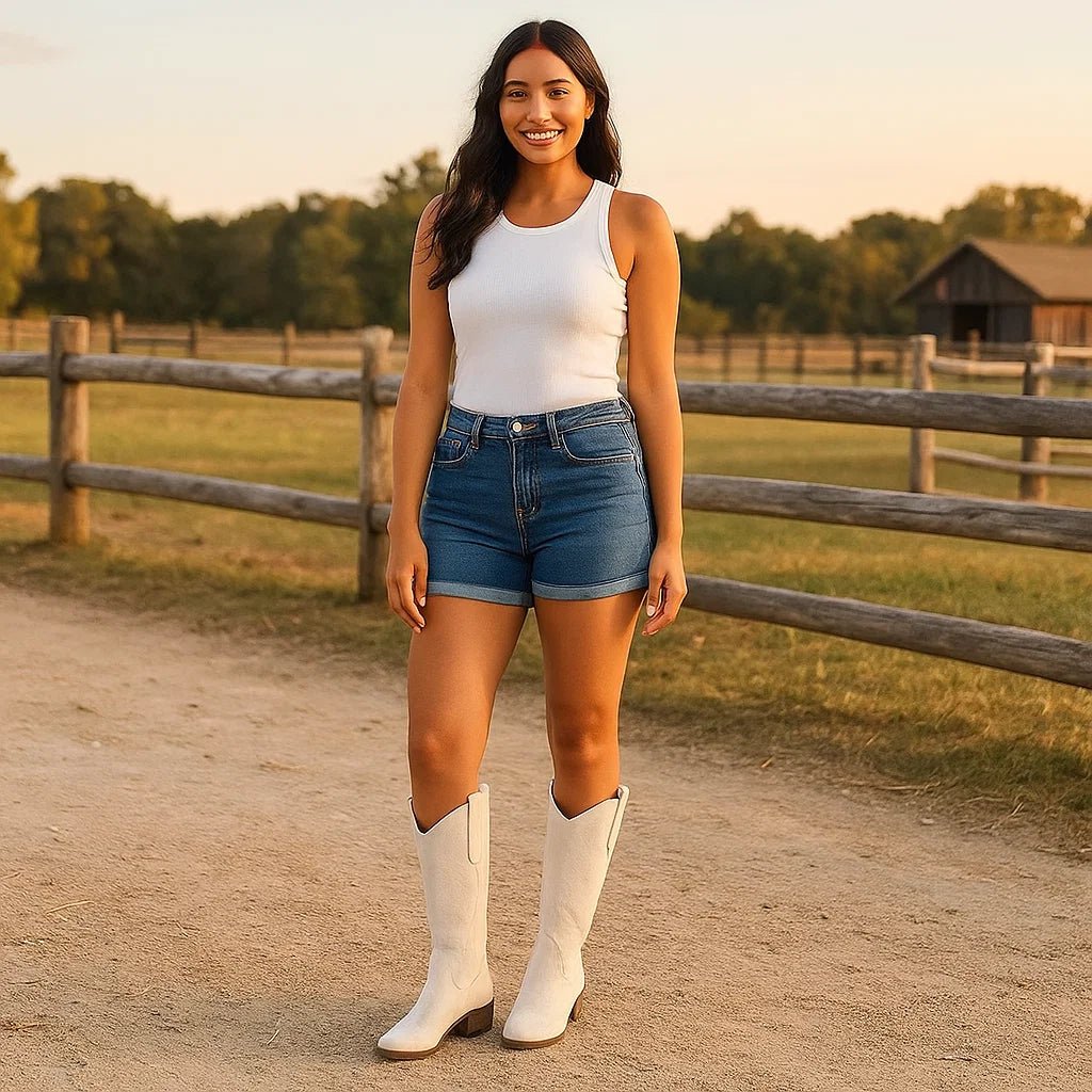 Cooper damskie skórzane kowbojki - vivano - warszawa