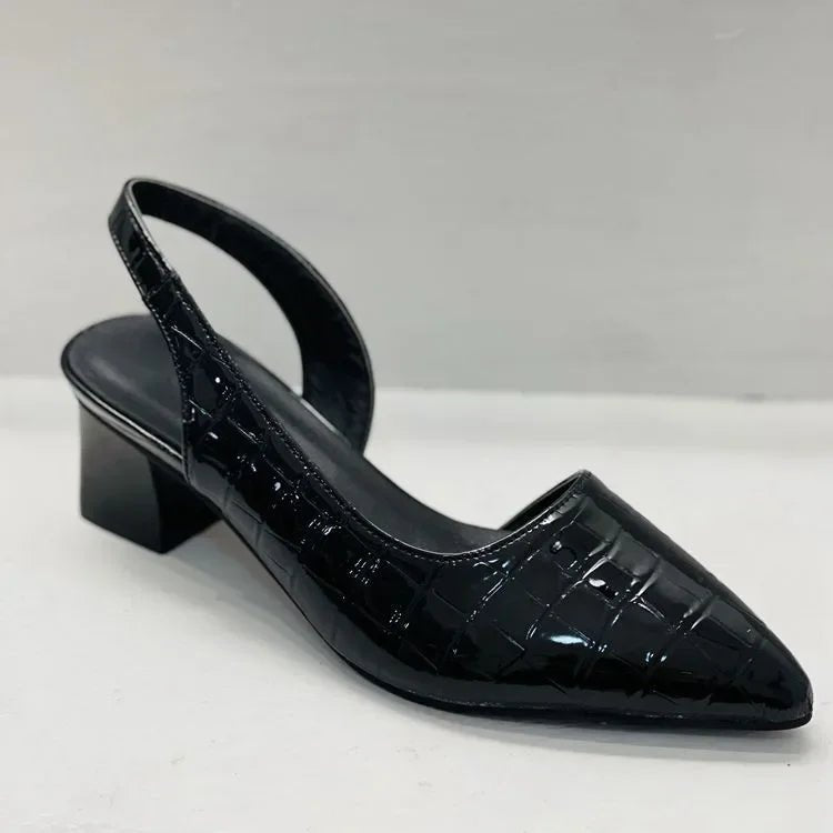 Czółenka Wintage Pointed Slingback - Blokowy obcas - vivano - warszawa