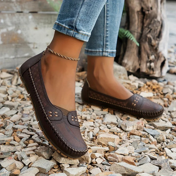 Damskie Mokasyny | Perforowane Slip-On, Oddychające