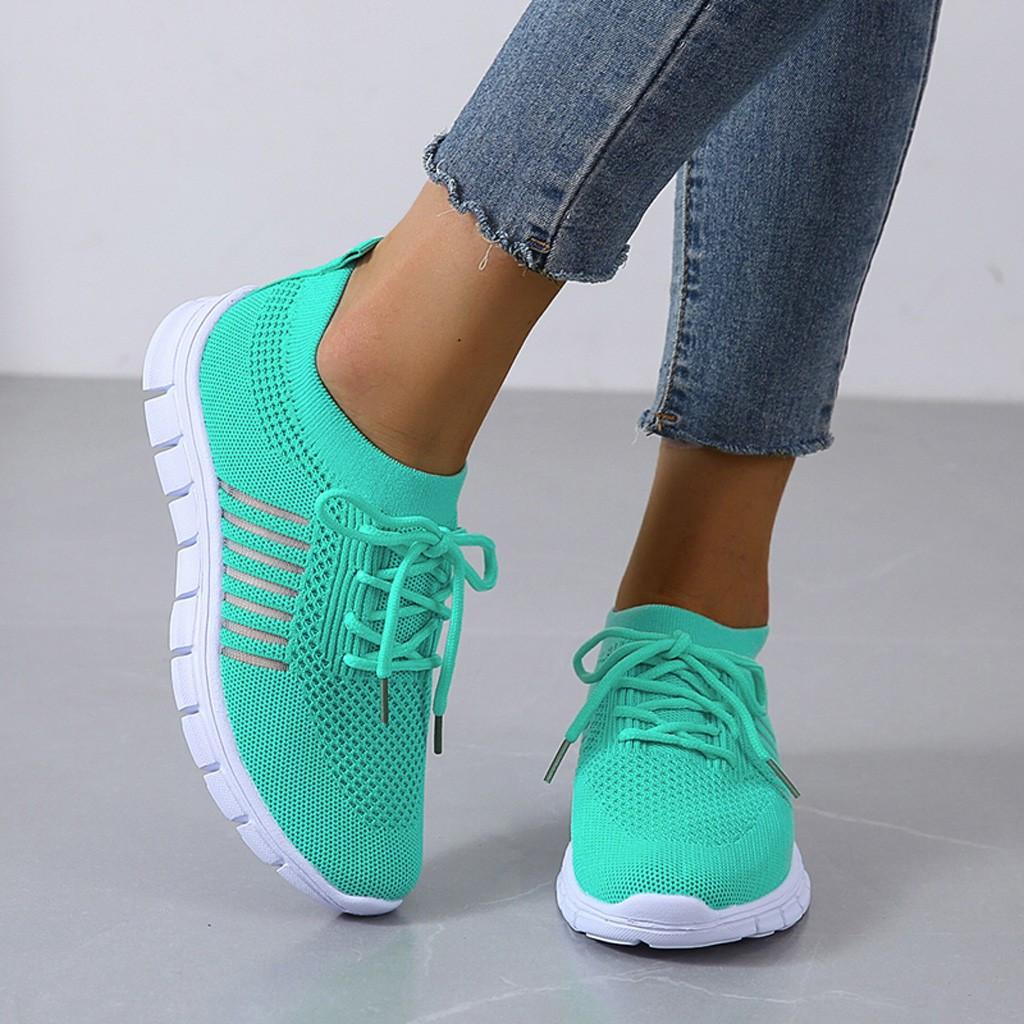 Damskie sneakersy ortopedyczne Flyknit oddychające z podparciem łuku stopy