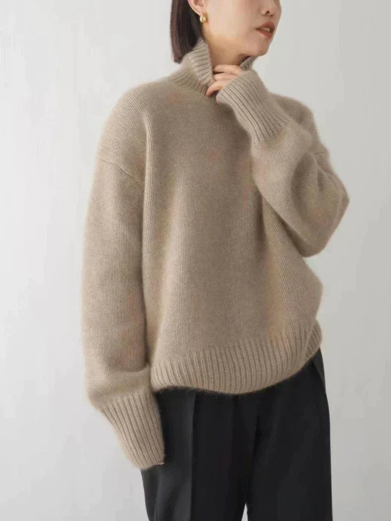 Damski Sweter z Kaszmiru | Gołąb Kołnierz | Zima