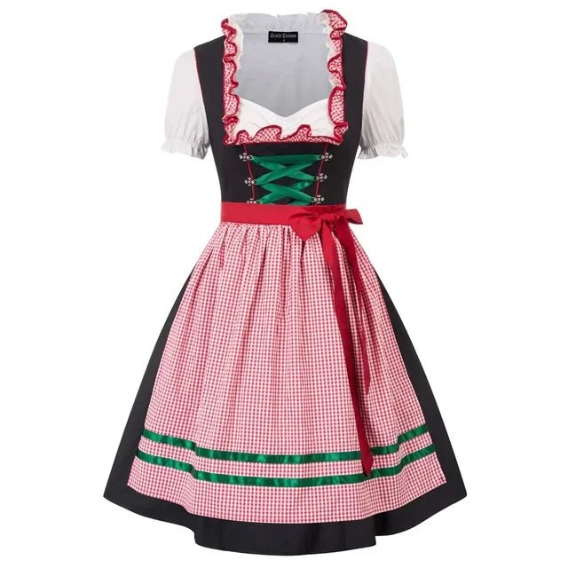 Damska Mini Dirndl - Tradycyjny Design Oktoberfest - Festywna Sukienka Trachten - vivano - warszawa