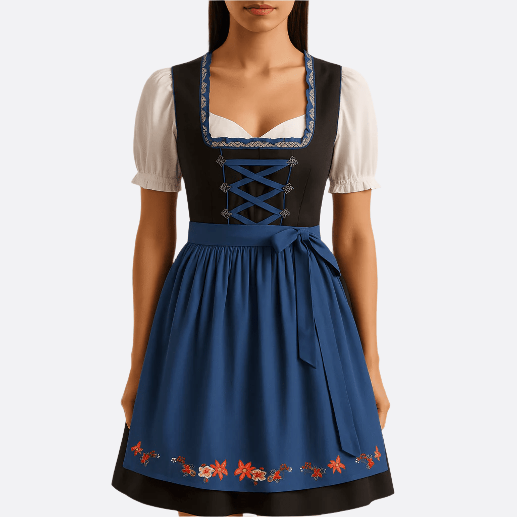 Damska Mini Dirndl - Tradycyjny Design Oktoberfest - Festywna Sukienka Trachten - vivano - warszawa