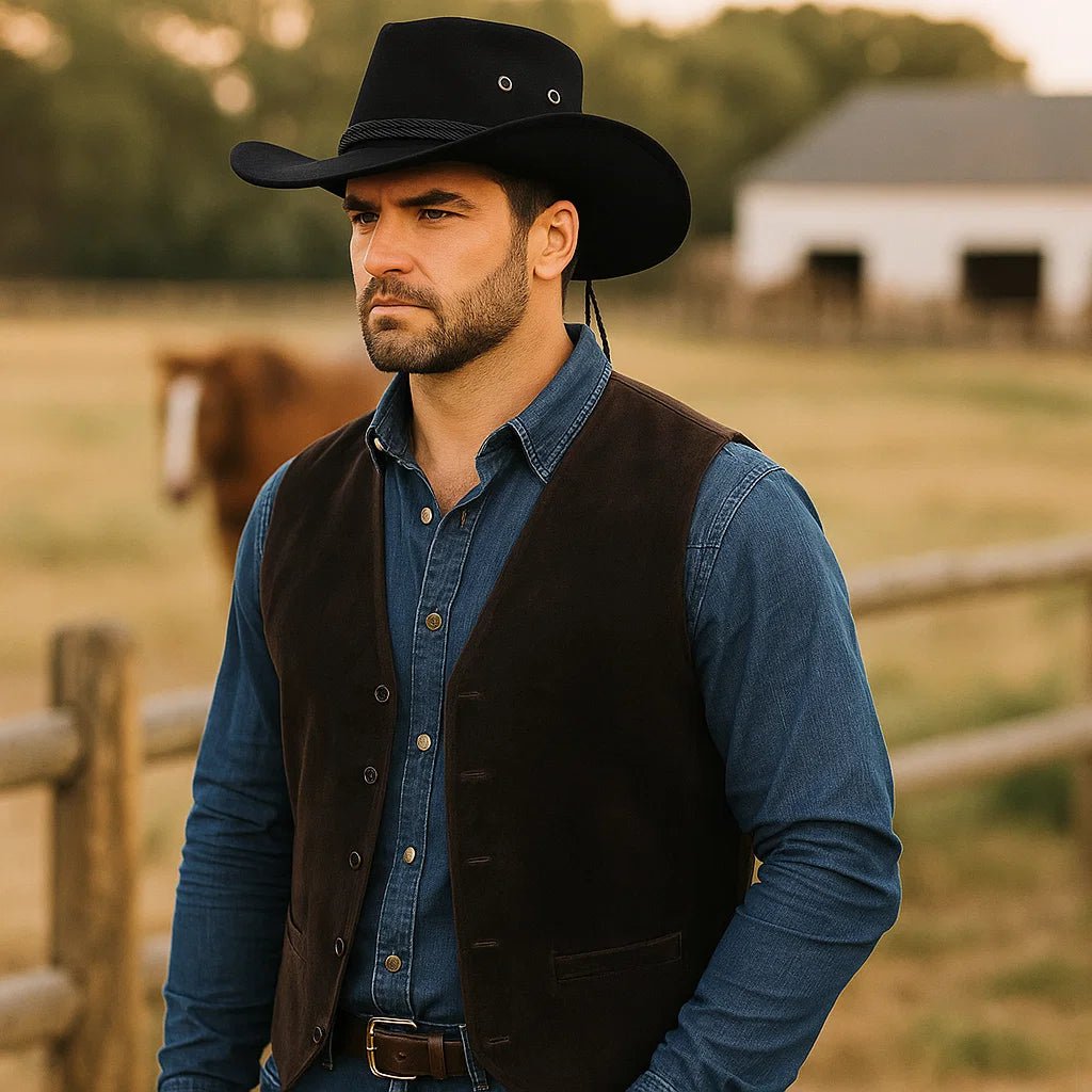 Damski kapelusz kowbojski zamszowy - vivano - warszawa