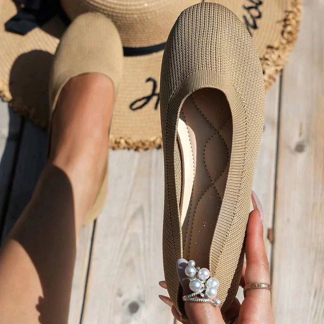 Damskie Baleriny Rachel – Ortopedyczne Buty z Podparciem Łuku Stopy i Antypoślizgową Podeszwą - vivano - warszawa