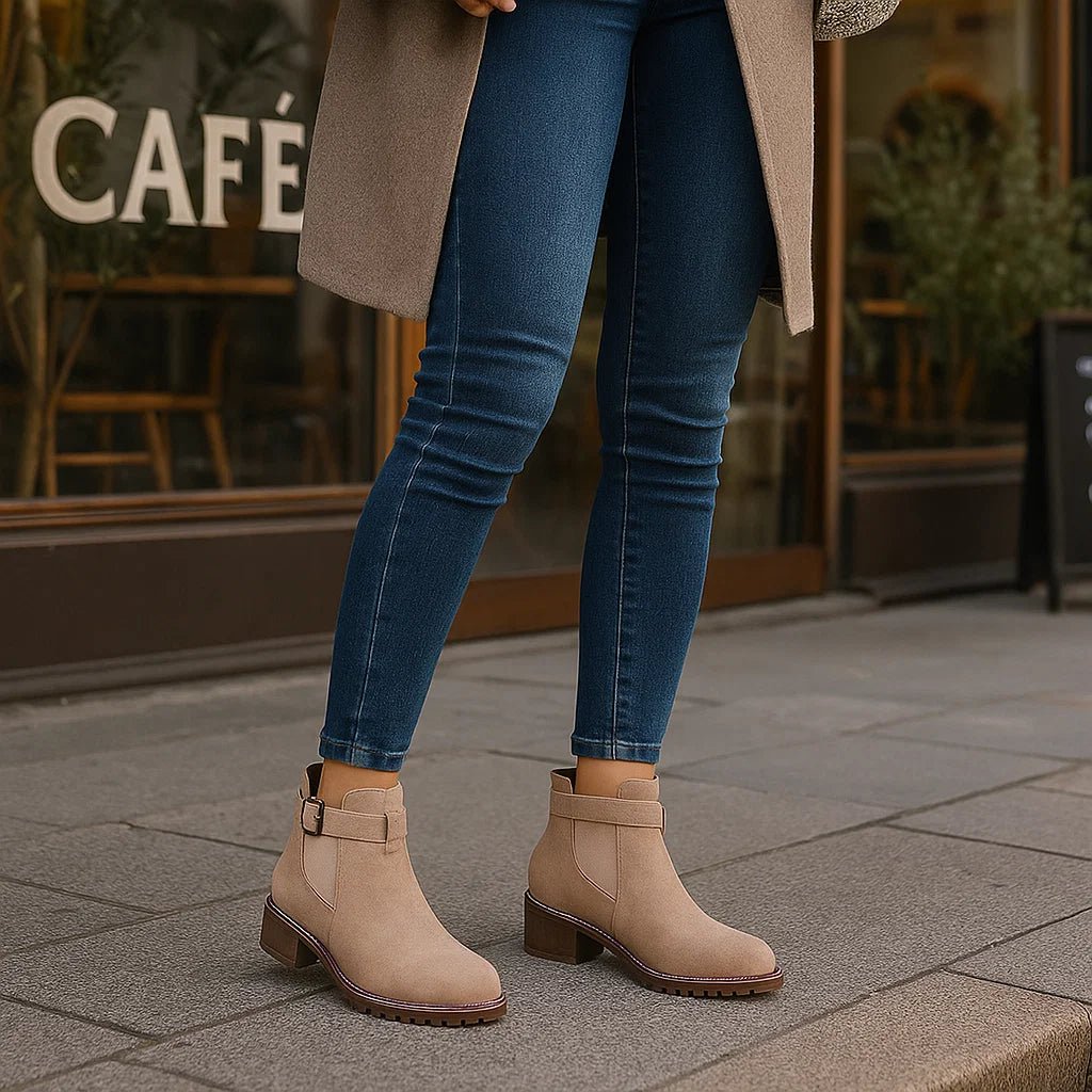 Damskie Botki na Obcasie z Elastyczną Wstawką - vivano - warszawa