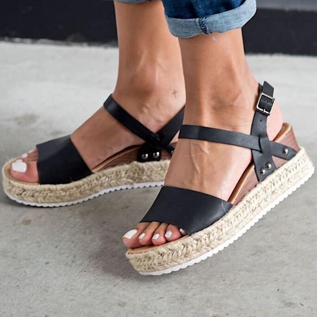 Damskie Espadryle Sandały - Koturnie z Paskiem Livia - vivano - warszawa