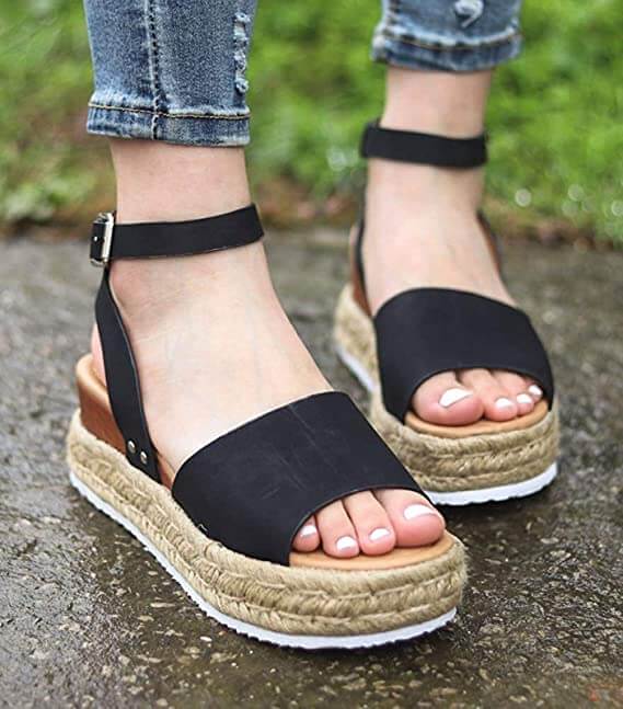 Damskie Espadryle Sandały - Koturnie z Paskiem Livia - vivano - warszawa