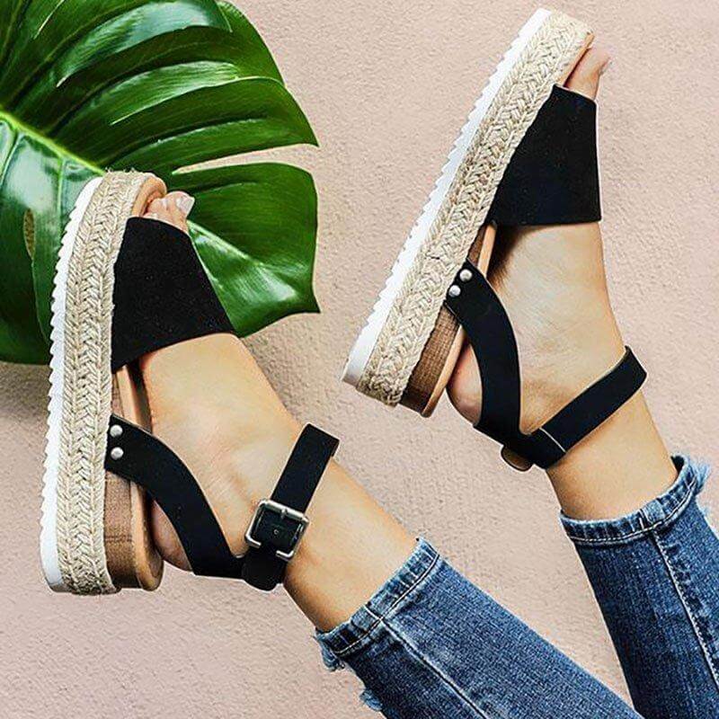 Damskie Espadryle Sandały - Koturnie z Paskiem Livia - vivano - warszawa