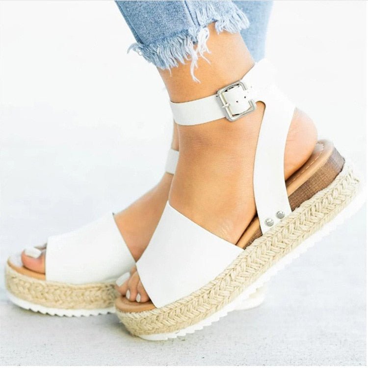 Damskie Espadryle Sandały - Koturnie z Paskiem Livia - vivano - warszawa