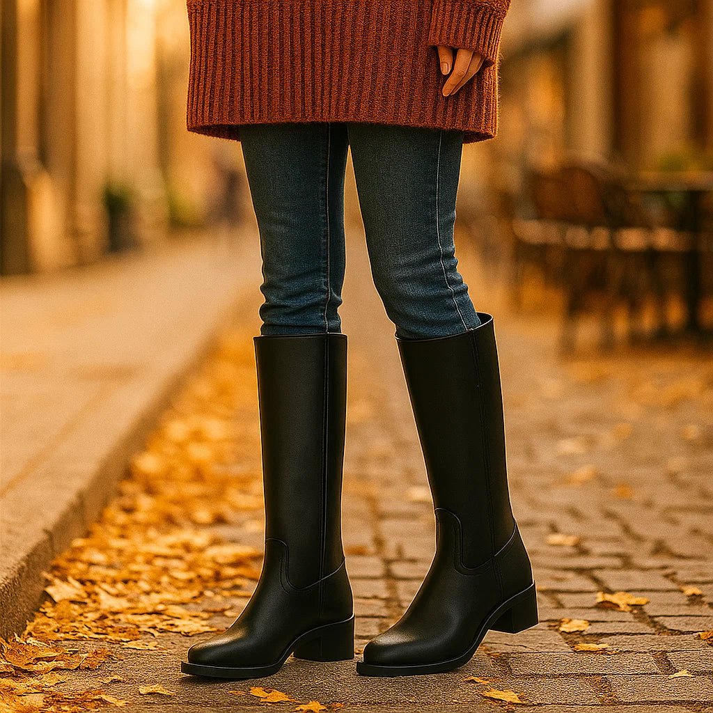 Damskie Kozaki Do Kolan na Słupku - vivano - warszawa