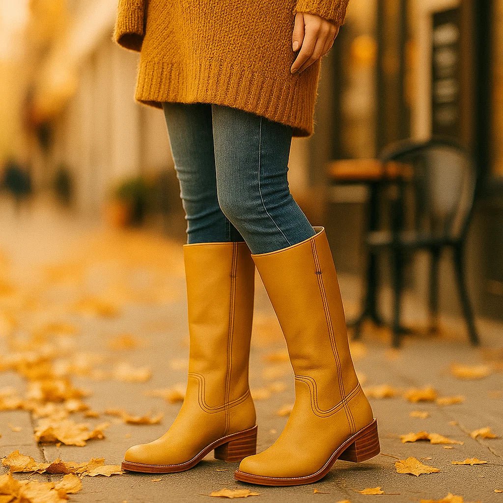 Damskie Kozaki Do Kolan na Słupku - vivano - warszawa