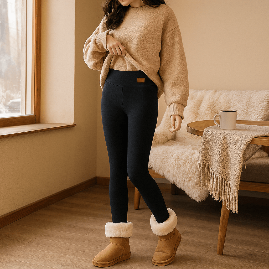 Damskie termo legginsy z polarem – wysoki stan - vivano - warszawa