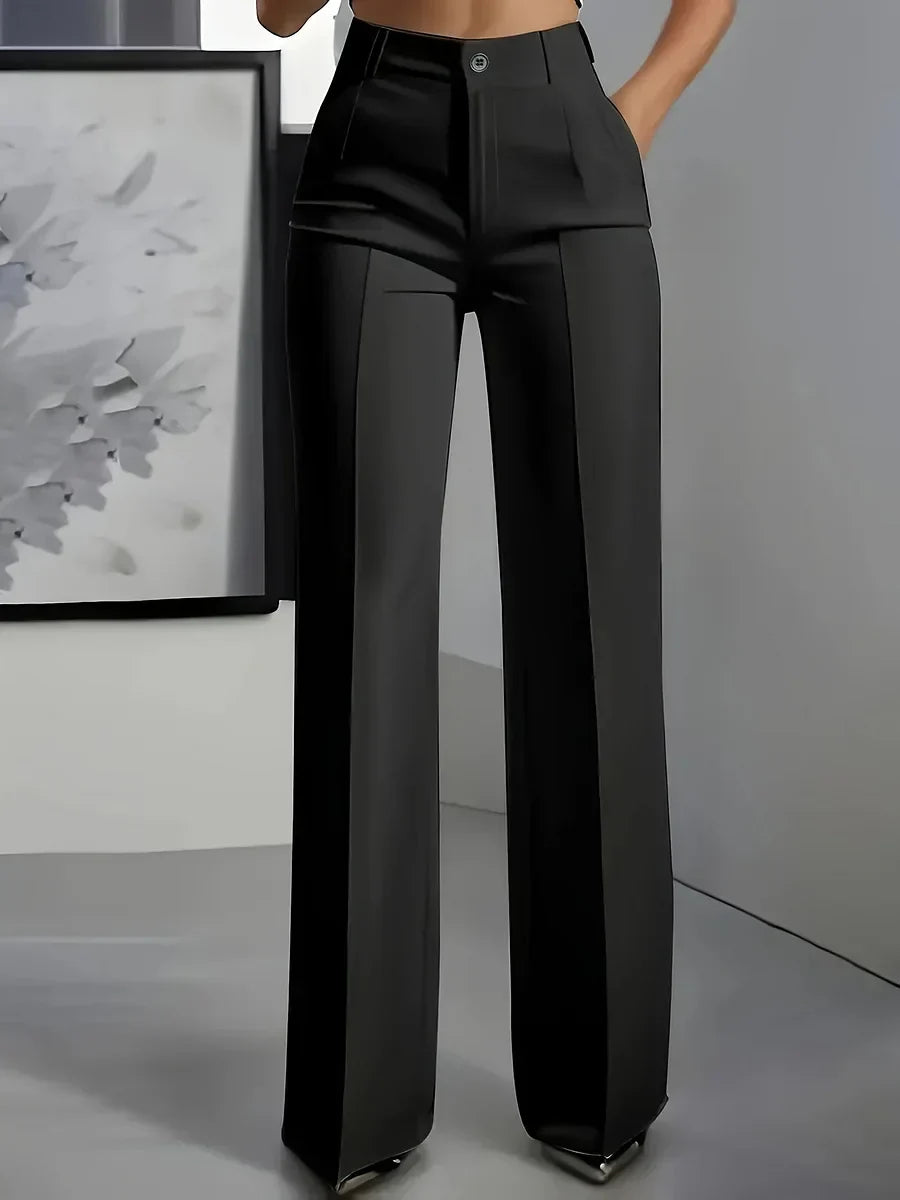 Spodnie Damskie Talia Wysoka | Stretch Komfortowe, Elegancka Krój