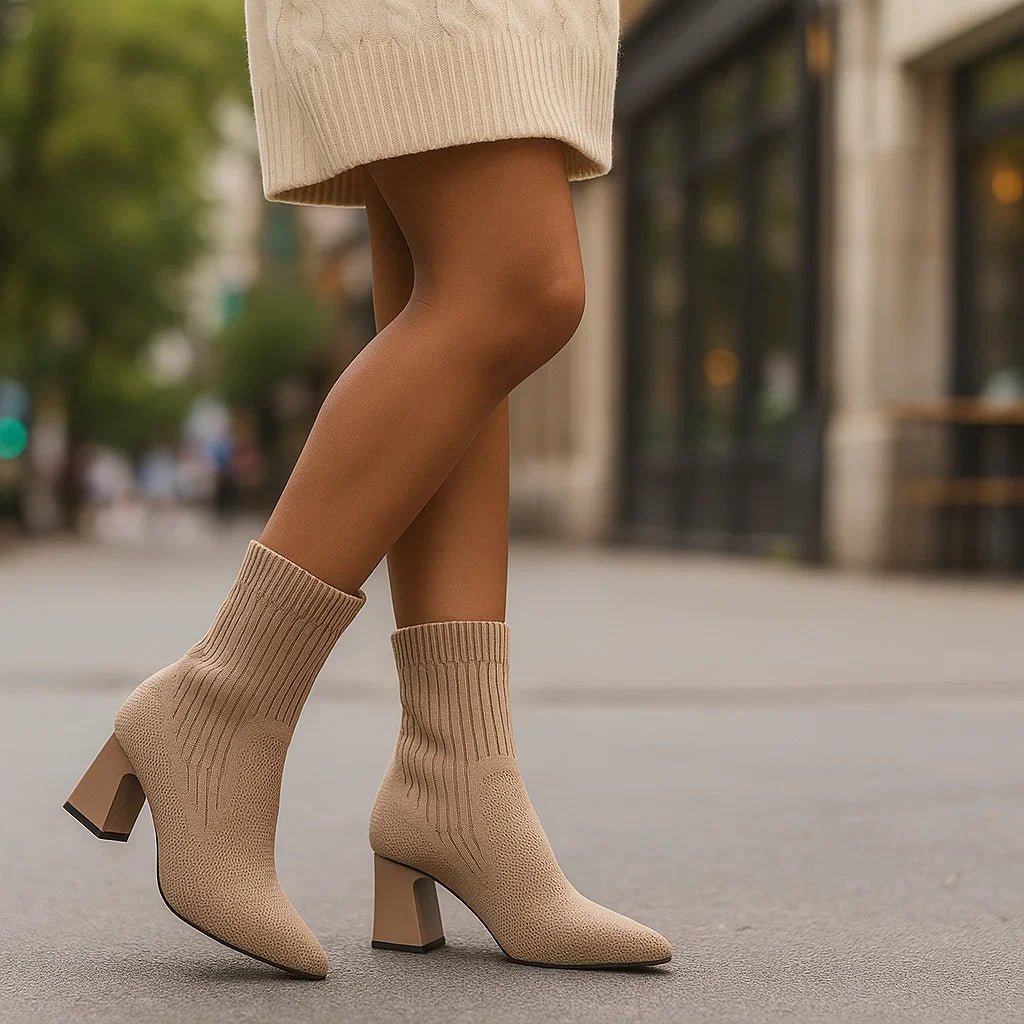 Eleganckie Damskie Botki z Elastyczną Cholewką - vivano - warszawa