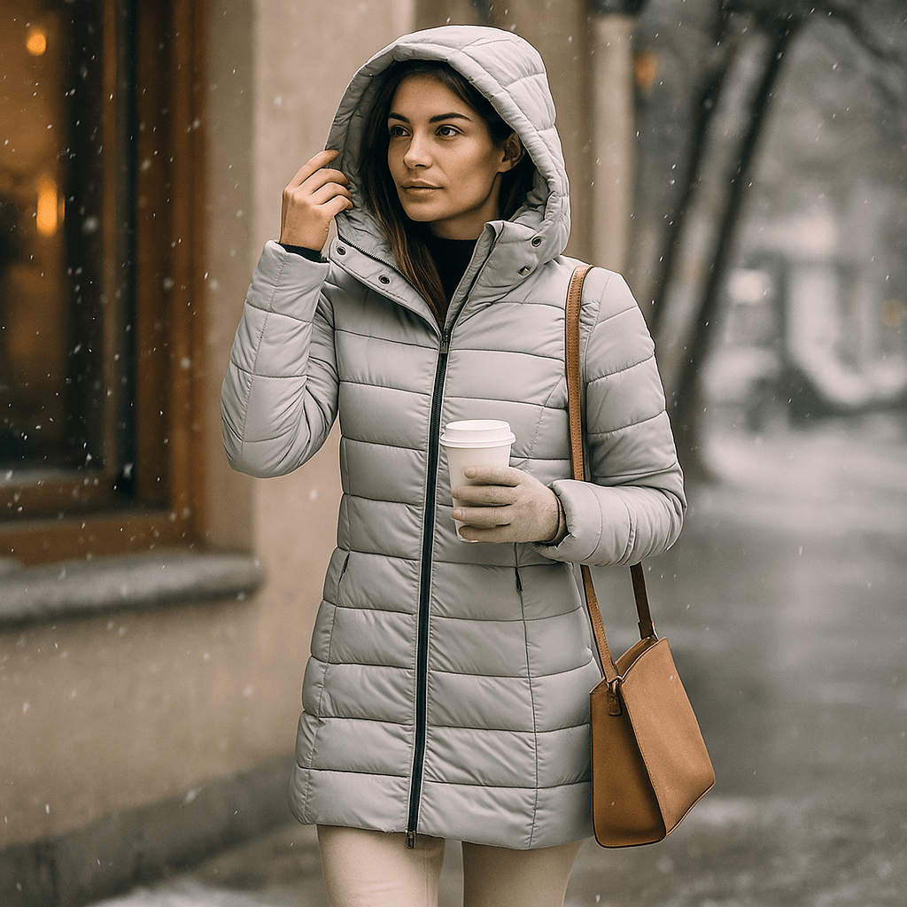 Elisa – Długa Damska Kurtka Puchowa - vivano - warszawa