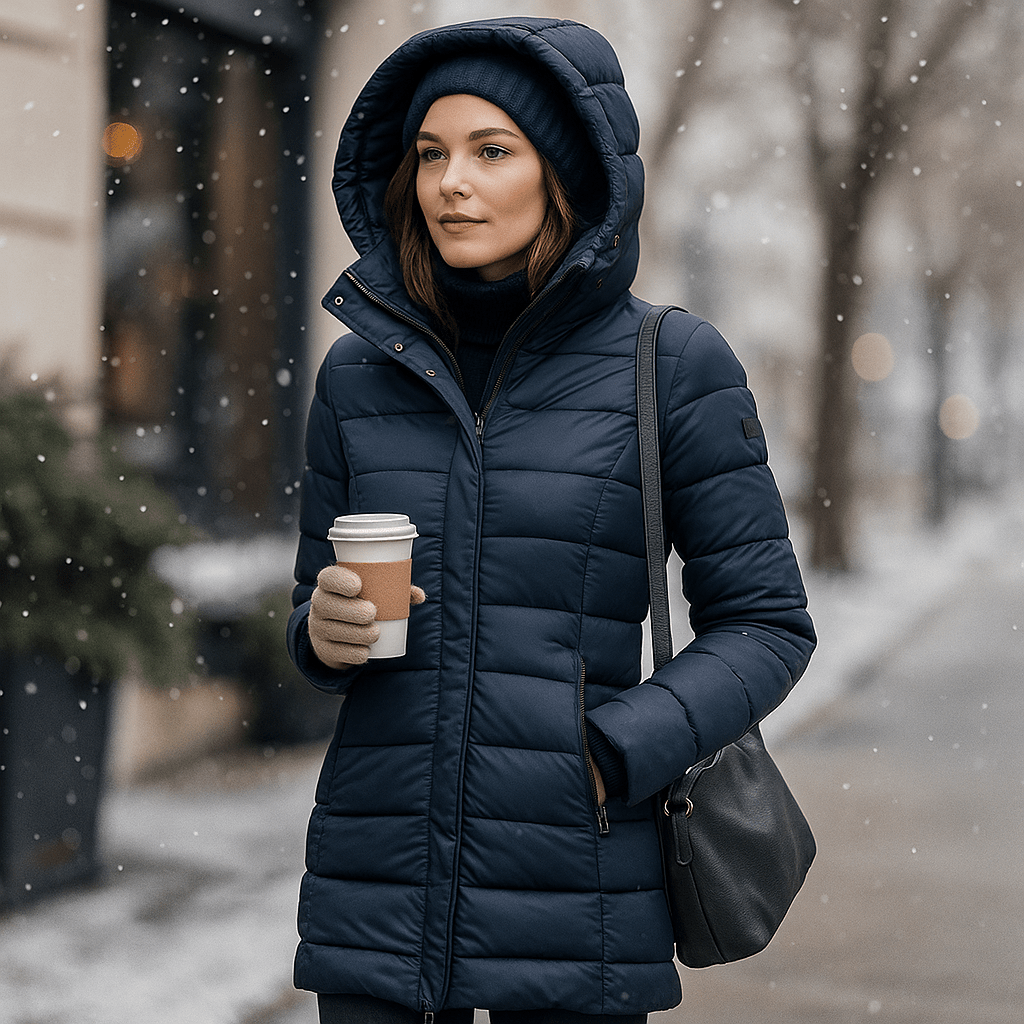 Elisa – Długa Damska Kurtka Puchowa - vivano - warszawa