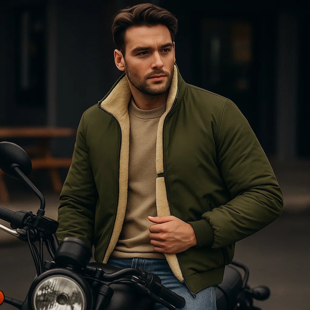 Erik | Ciepła polarowa kurtka męska - Wysoki kołnierz - Komfort - vivano - warszawa