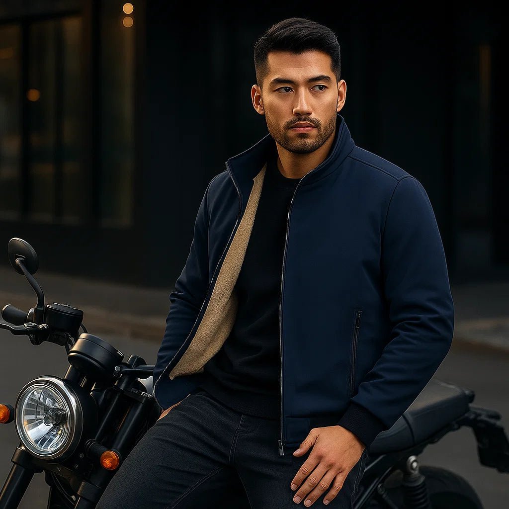 Erik | Ciepła polarowa kurtka męska - Wysoki kołnierz - Komfort - vivano - warszawa