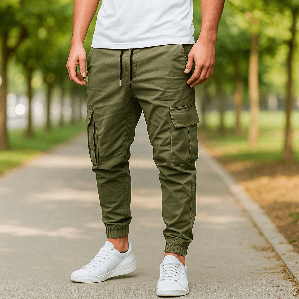 Frank Herre Stretch Fit Cargo Spodnie - Komfort - Elastyczność - Styl - vivano - warszawa