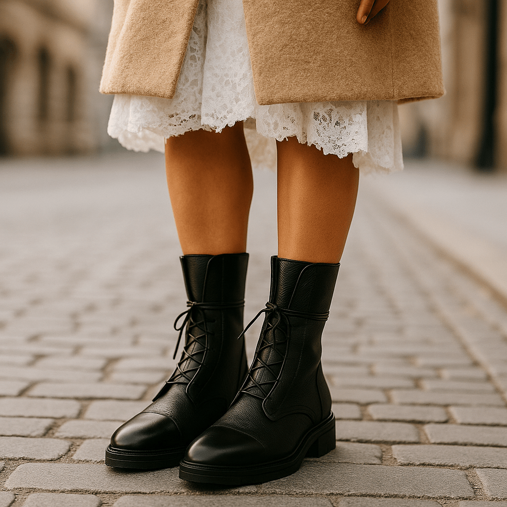 Hannah Skórzane Botki - vivano - warszawa