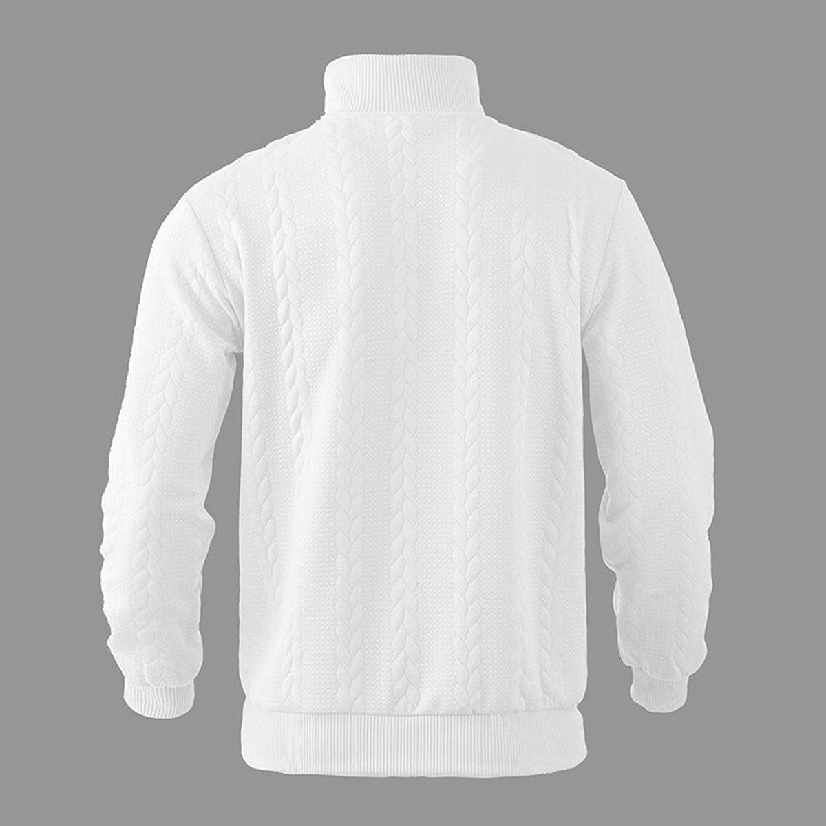 Męski Sweter Splot Zamek Ćwiartka