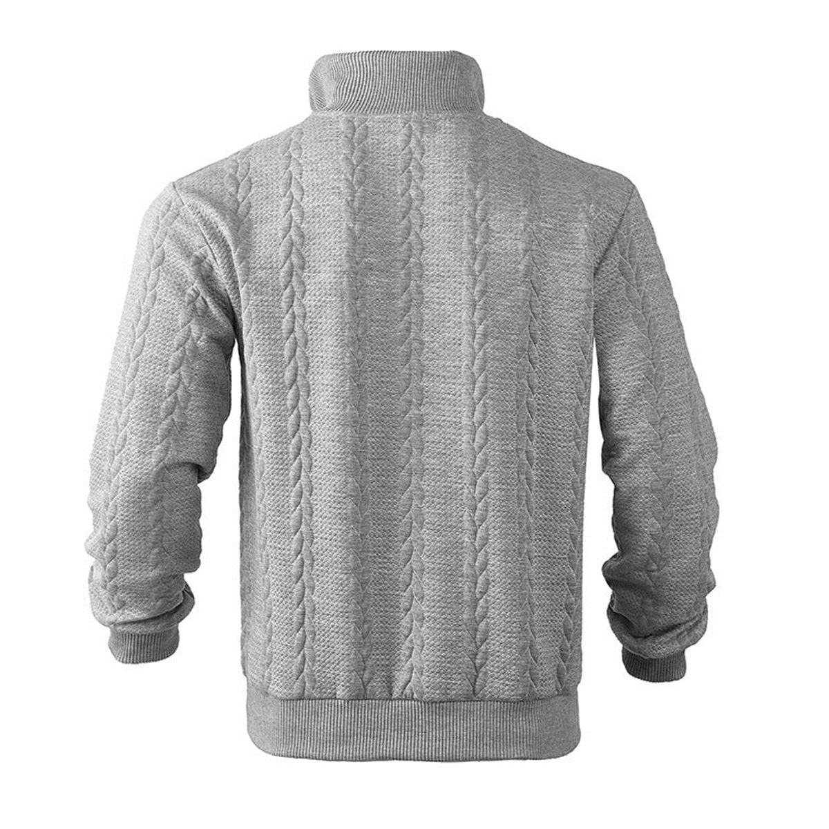 Męski Sweter Splot Zamek Ćwiartka