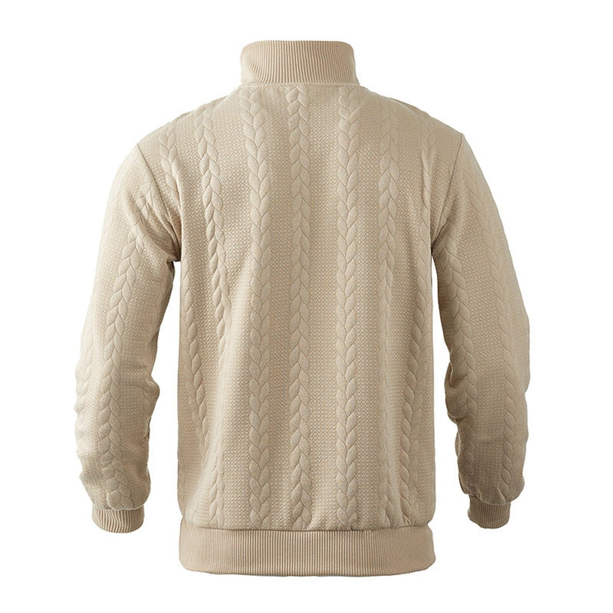 Męski Sweter Splot Zamek Ćwiartka