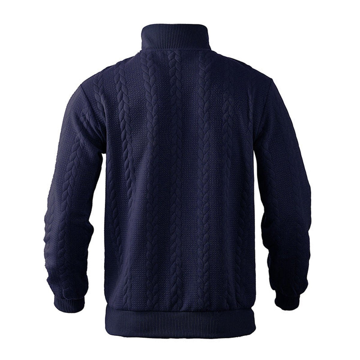 Męski Sweter Splot Zamek Ćwiartka