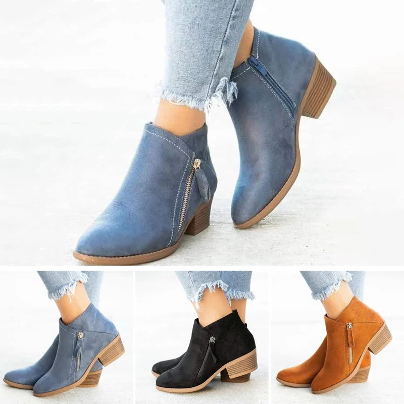 Buty damskie ortopedyczne | Wsparcie łuku, zamek błyskawiczny | Komfort
