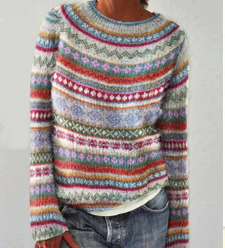 Damski Sweter Okrągły Neckline Oversized