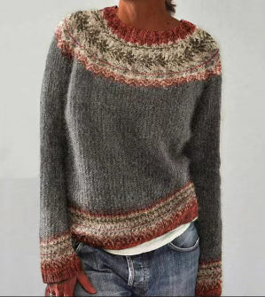 Damski Sweter Okrągły Neckline Oversized